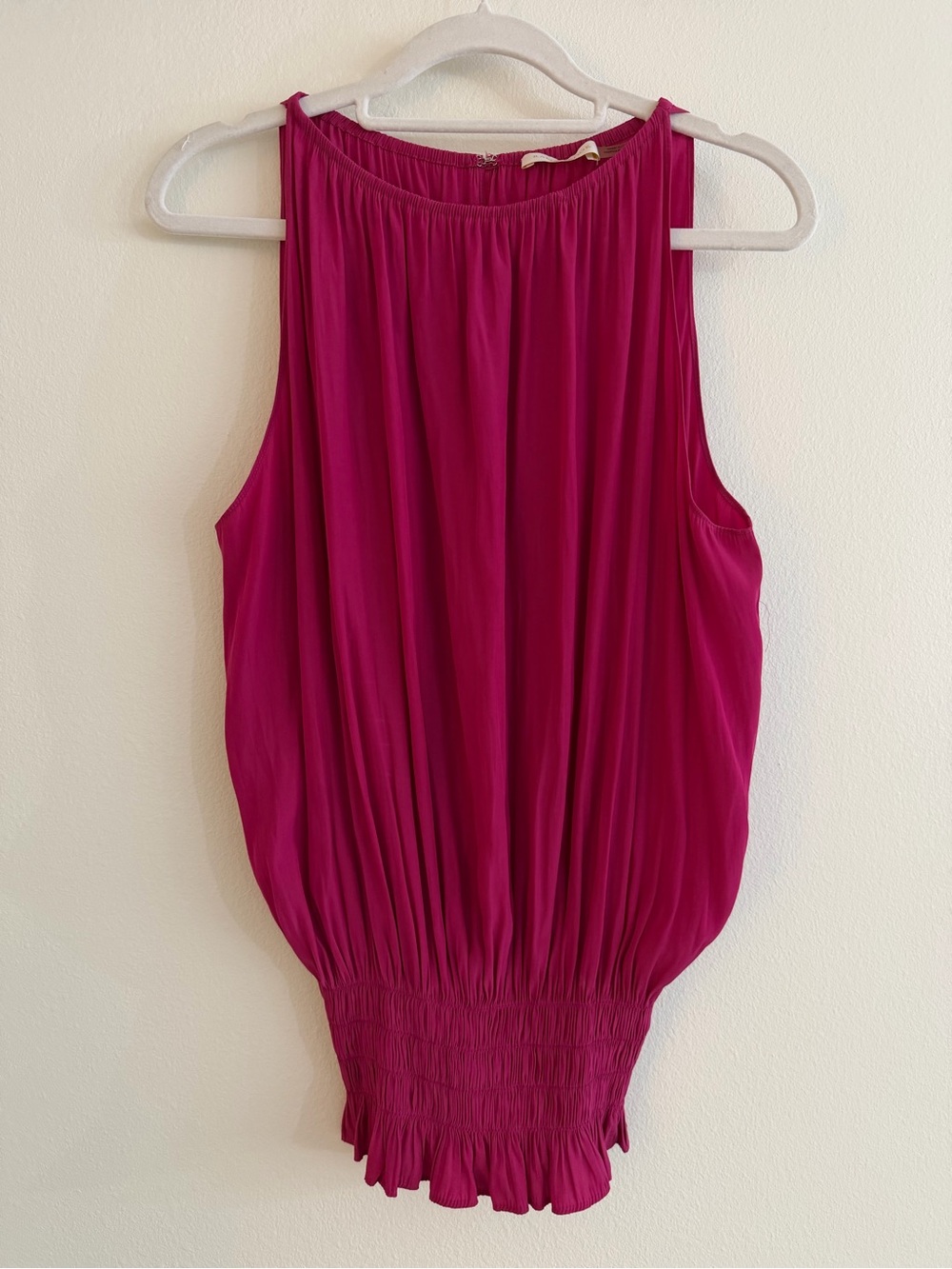 Lauren Smock Waist Sleeveless Top in Pink